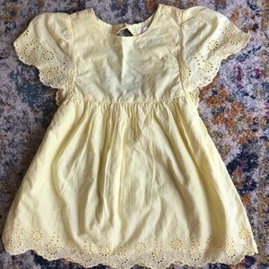 Old Navy pale yellow eyelet dress 4t